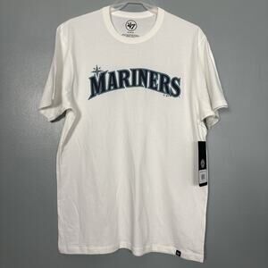 NWT ‘47 Seattle Mariners MLB Baseball T Shirt Medium Wordmark Frank New Top Tags